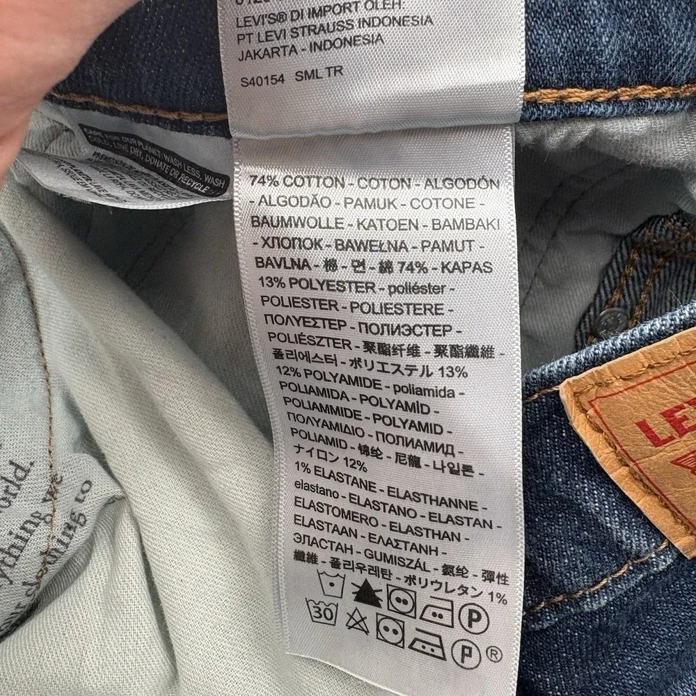 Levi's Strong Jeans Mens 34x34 Blue Western Fit Straight Leg Stretch 37681-0030